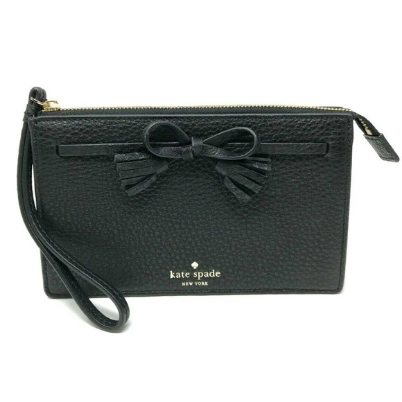 Kate Spade Handbags - Kate Spade Hayes Wristlet Black Pouch Wallet